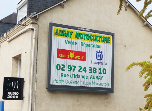 Affichage à Auray