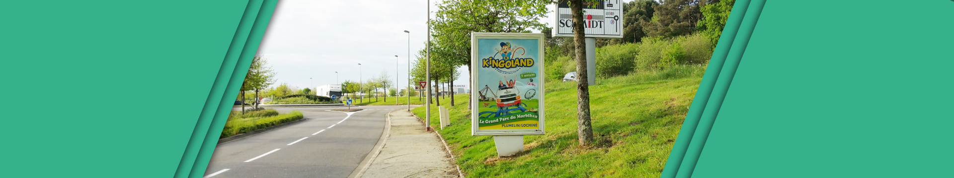 Support temporaire pour Kingoland.Publi Espace